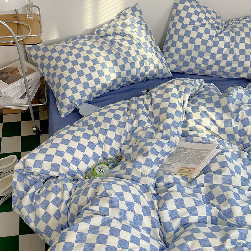 Junips | Abstract Chessboard Single Bed Linen Set
