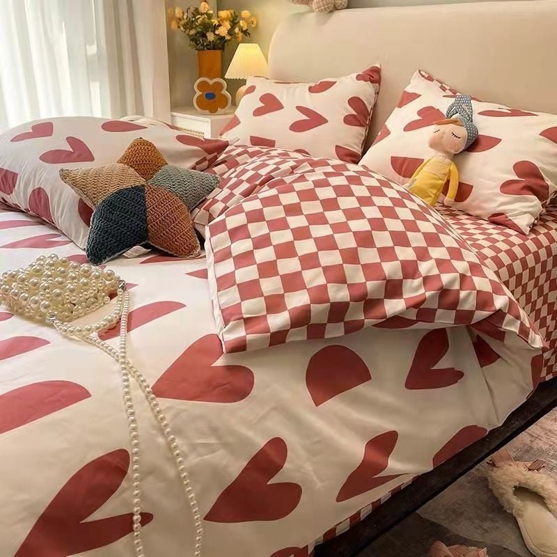 Junips | Abstract Chessboard Single Bed Linen Set