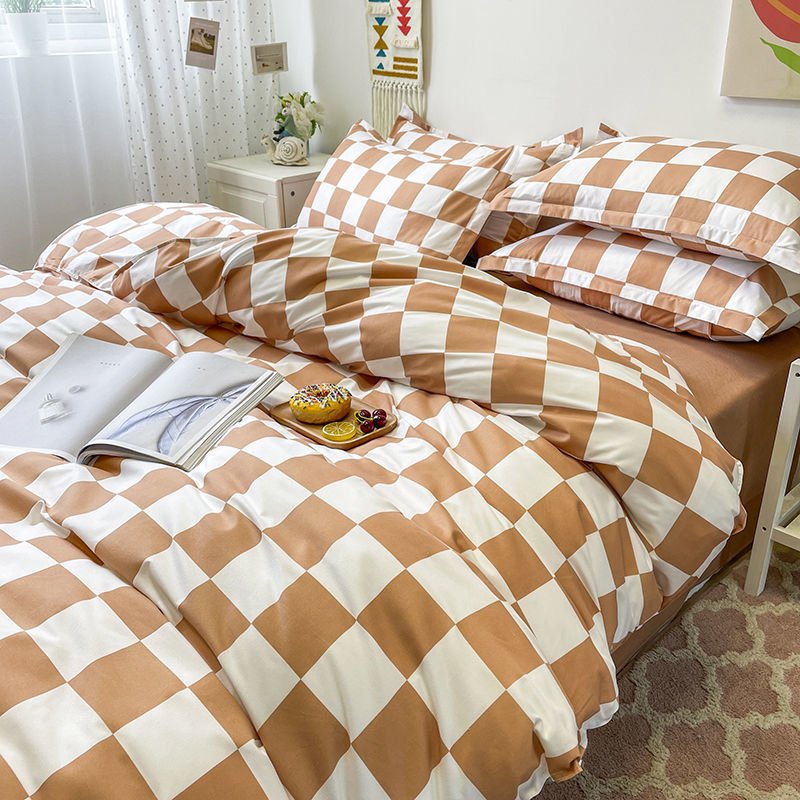 Junips | Abstract Chessboard Single Bed Linen Set