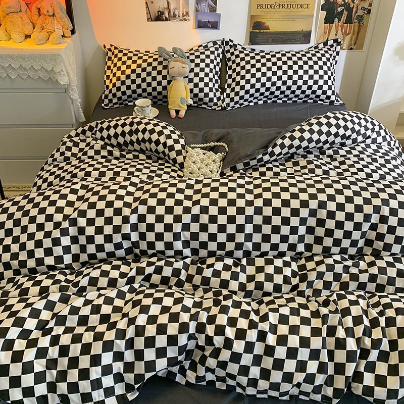 Junips | Abstract Chessboard Single Bed Linen Set