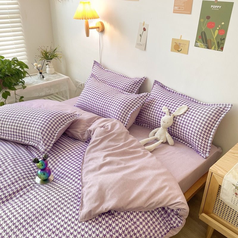 Junips | Abstract Chessboard Single Bed Linen Set