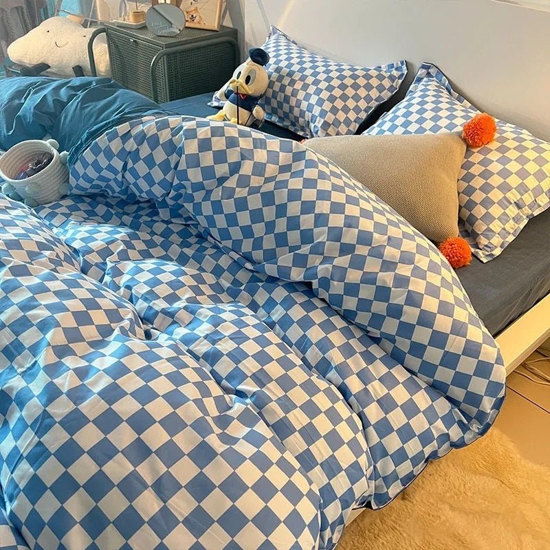 Junips | Abstract Chessboard Single Bed Linen Set