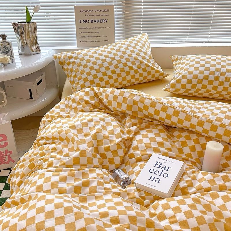 Junips | Abstract Chessboard Single Bed Linen Set
