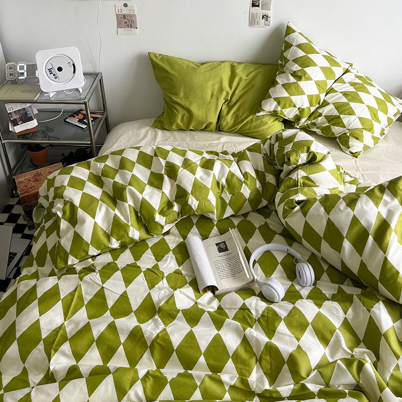 Junips | Abstract Chessboard Single Bed Linen Set