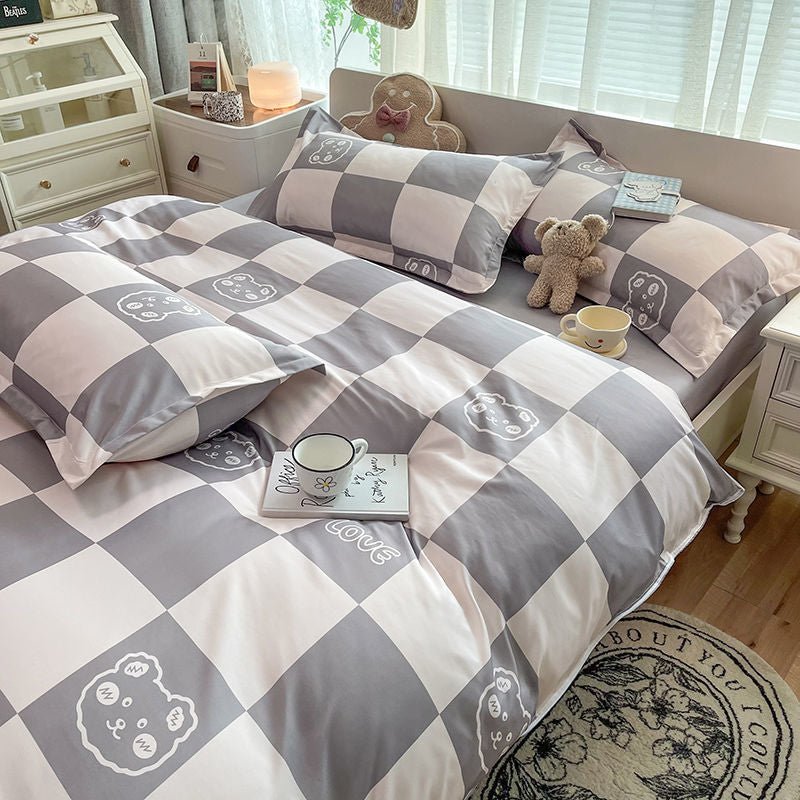 Junips | Abstract Chessboard Single Bed Linen Set