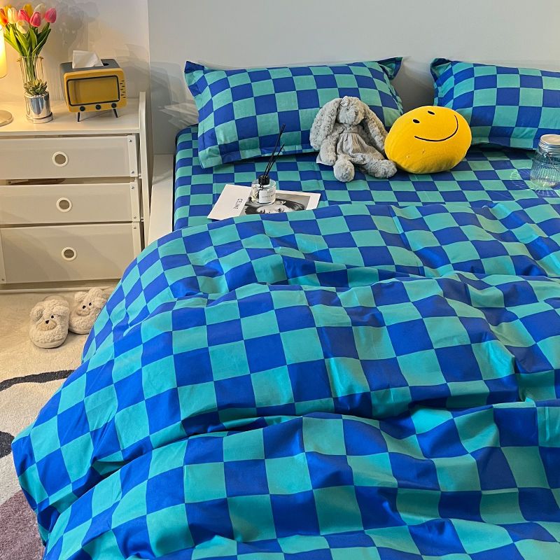 Junips | Abstract Chessboard Single Bed Linen Set