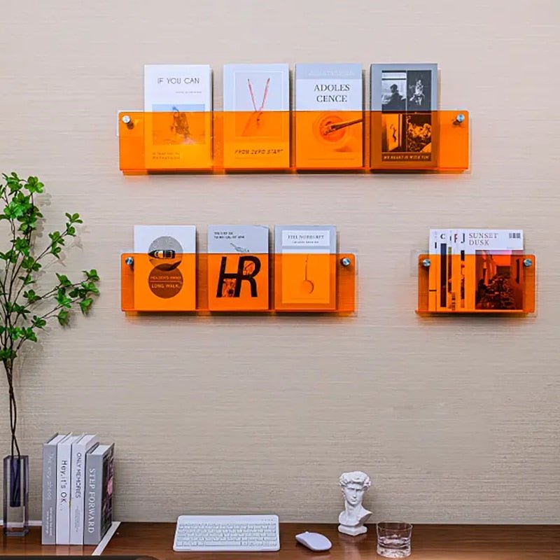 Junips | Acrylic Wall-mounted 'Floating' Magazine Holder