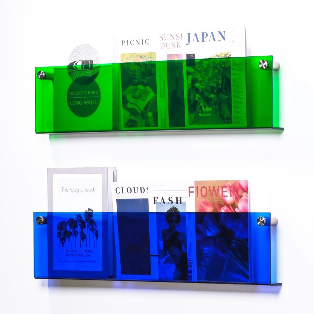 Junips | Acrylic Wall-mounted 'Floating' Magazine Holder