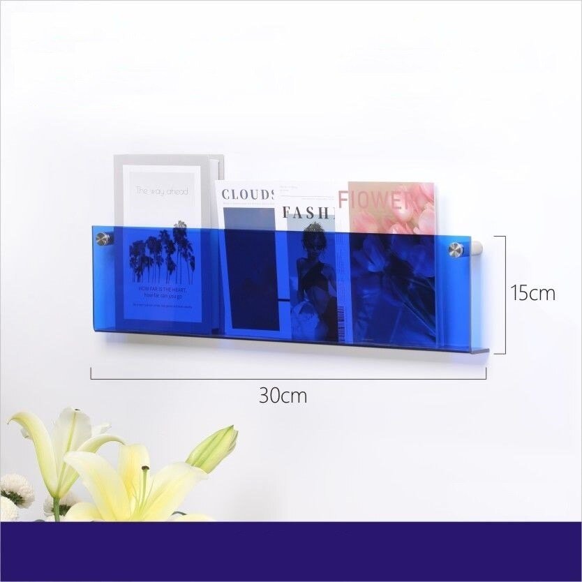 Junips | Acrylic Wall-mounted 'Floating' Magazine Holder
