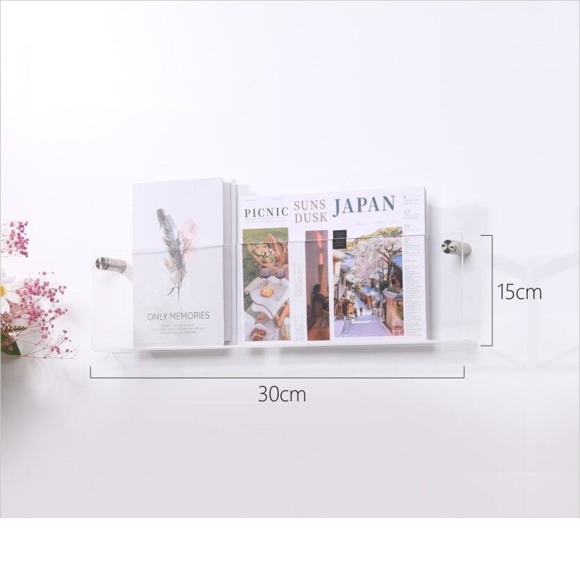Junips | Acrylic Wall-mounted 'Floating' Magazine Holder