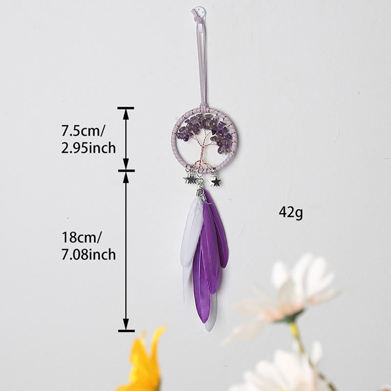 Junips | Frendorf Tree of Life Gemstone Dreamcatcher Hanging Jewelry