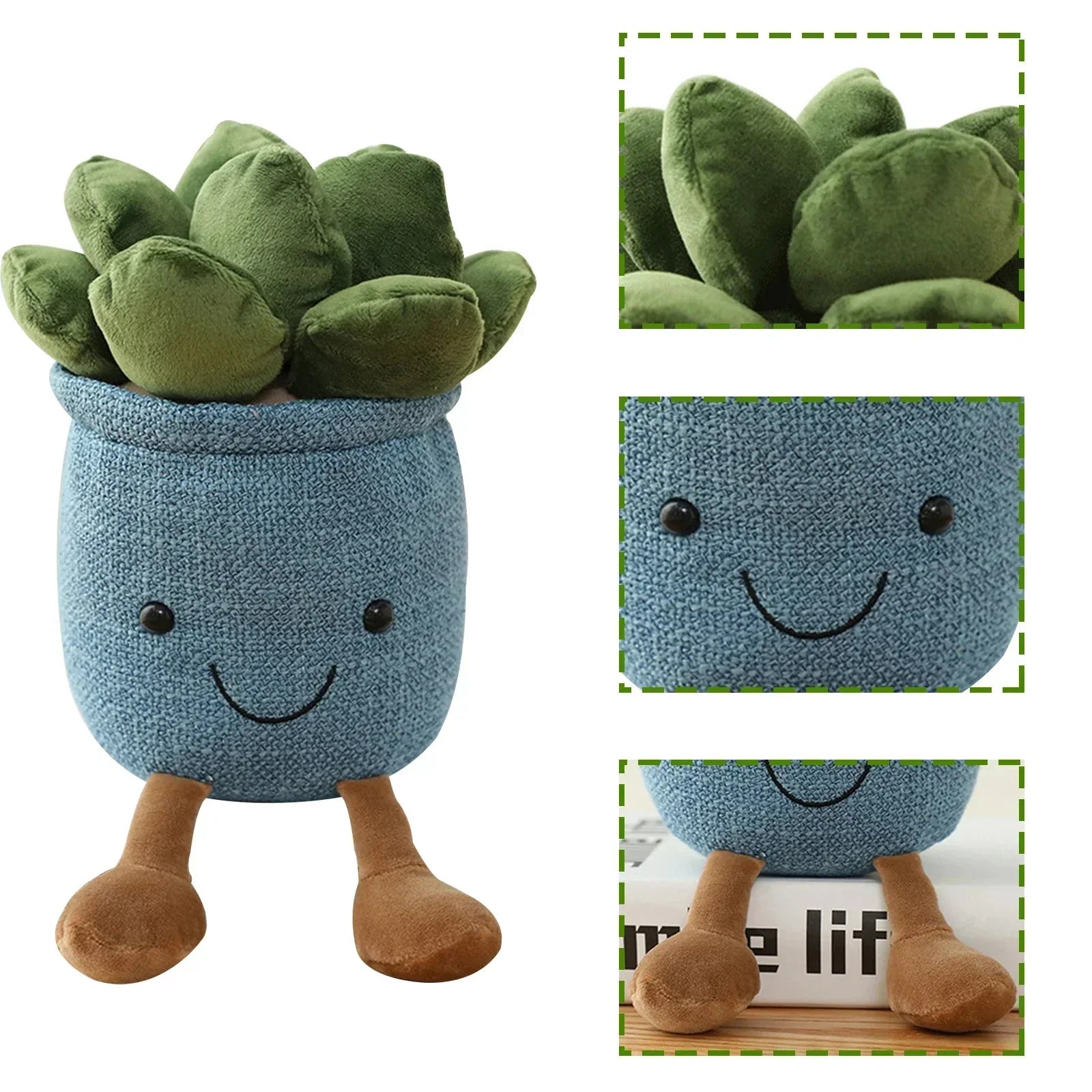Junips | Adorable Succulent Plush Cushion: Soft, Cuddly Plant Decoration