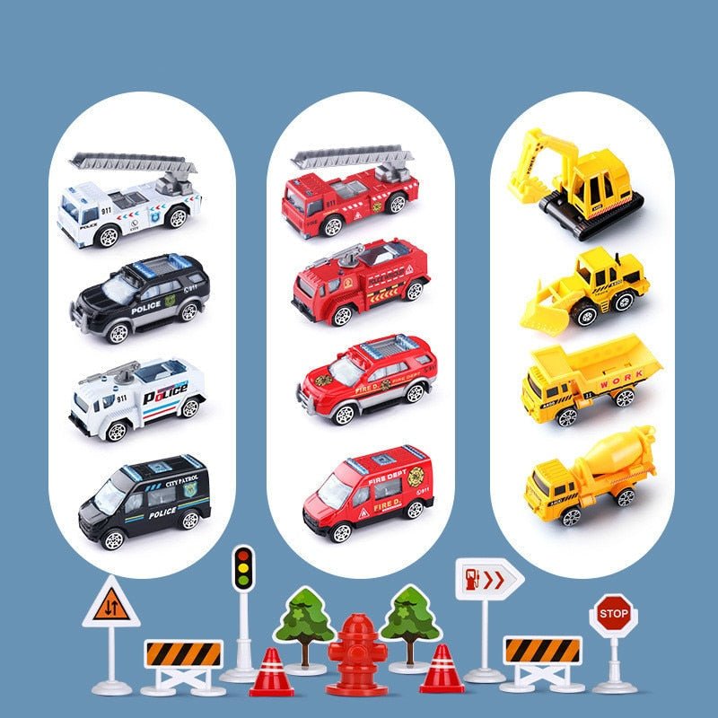 Junips | Adventure Airplane & Vehicle Toy Set | Industrial-Grade Non-Toxic ABS | ASTM & EN71 Compliant | 4-Piece Friction-Powered Transport System | Fine Motor Skill Development Kit