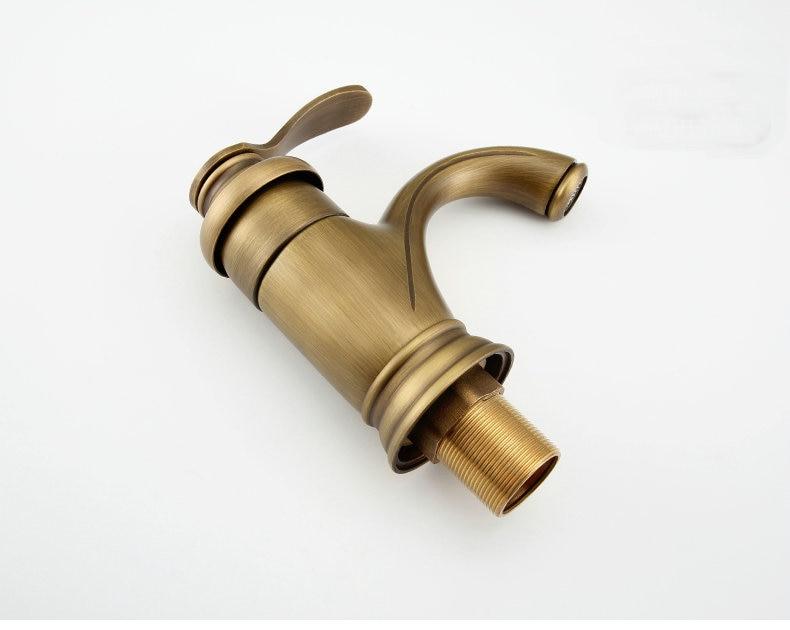 Junips | Antique Brass Tap Bathroom Fixtures Faucet Sink Mixer Tap
