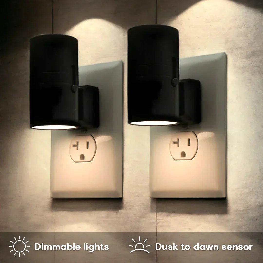 Junips | Dimmable Plug-In Night Light with Motion Sensor - LED Light for Bedrooms, Hallways, and Stairs