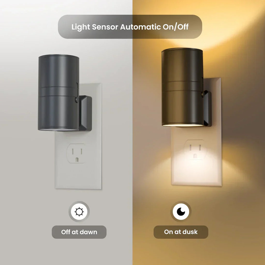 Junips | Dimmable Plug-In Night Light with Motion Sensor - LED Light for Bedrooms, Hallways, and Stairs