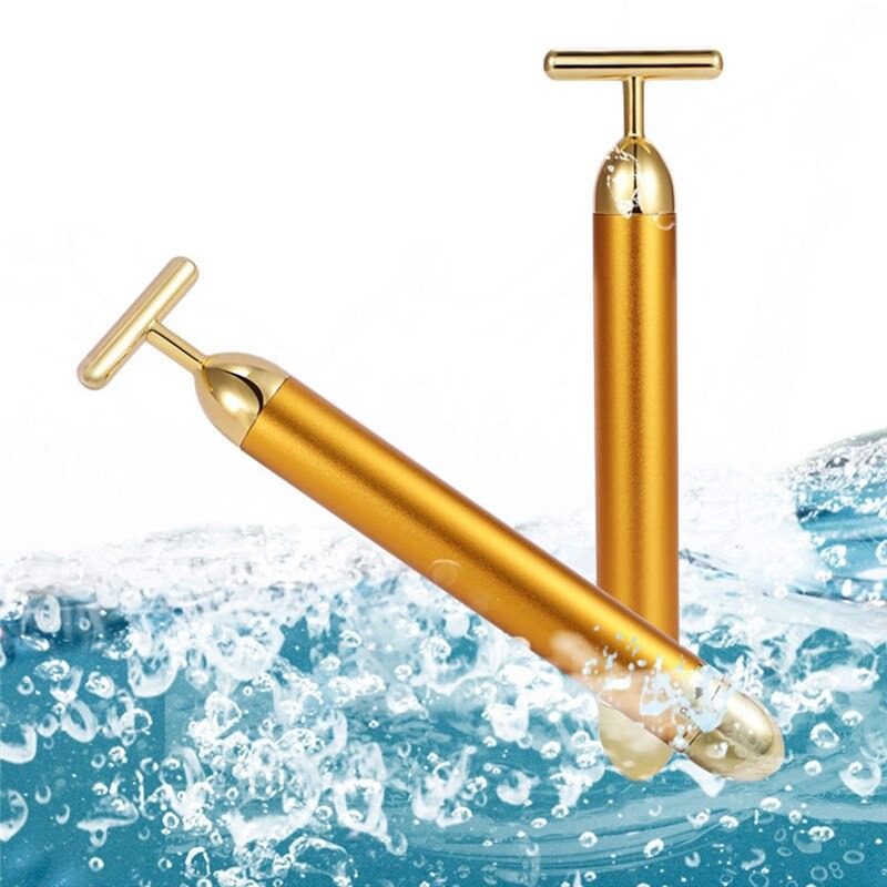 Junips | Energy 24K Gold T Beauty Bar Facial Roller Massager