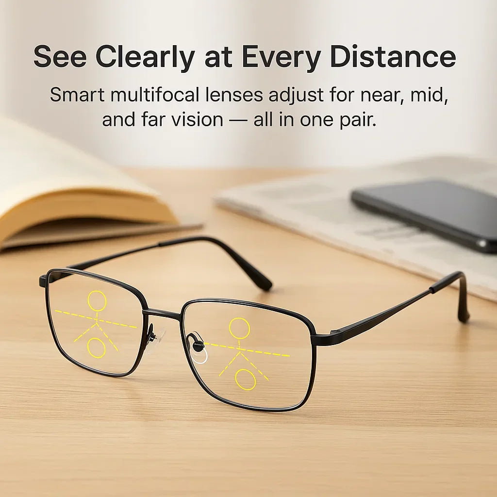 Junips | Progressive Multifocal Glasses for Clear Vision - German Intelligent Design for Everyday Use