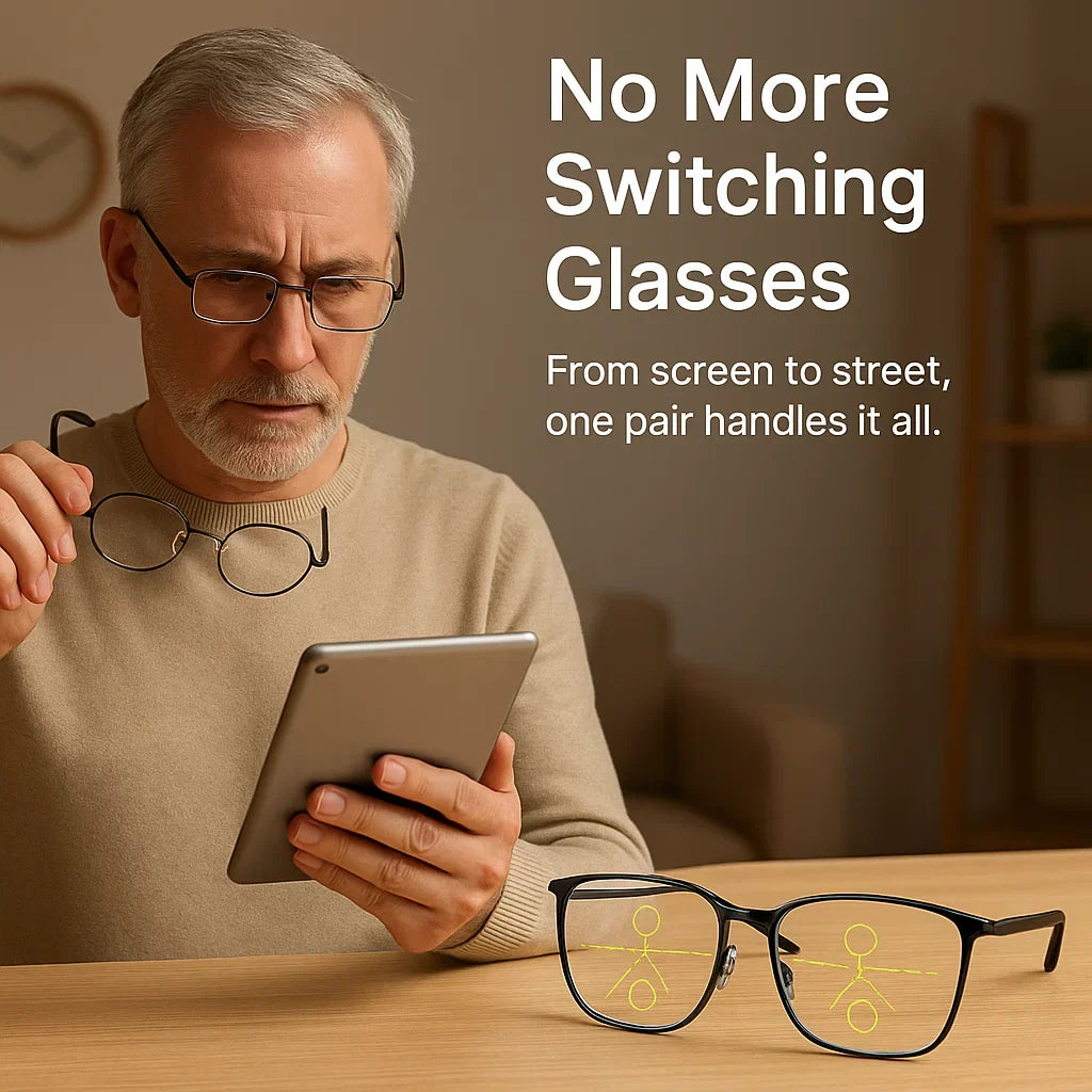 Junips | Progressive Multifocal Glasses for Clear Vision - German Intelligent Design for Everyday Use