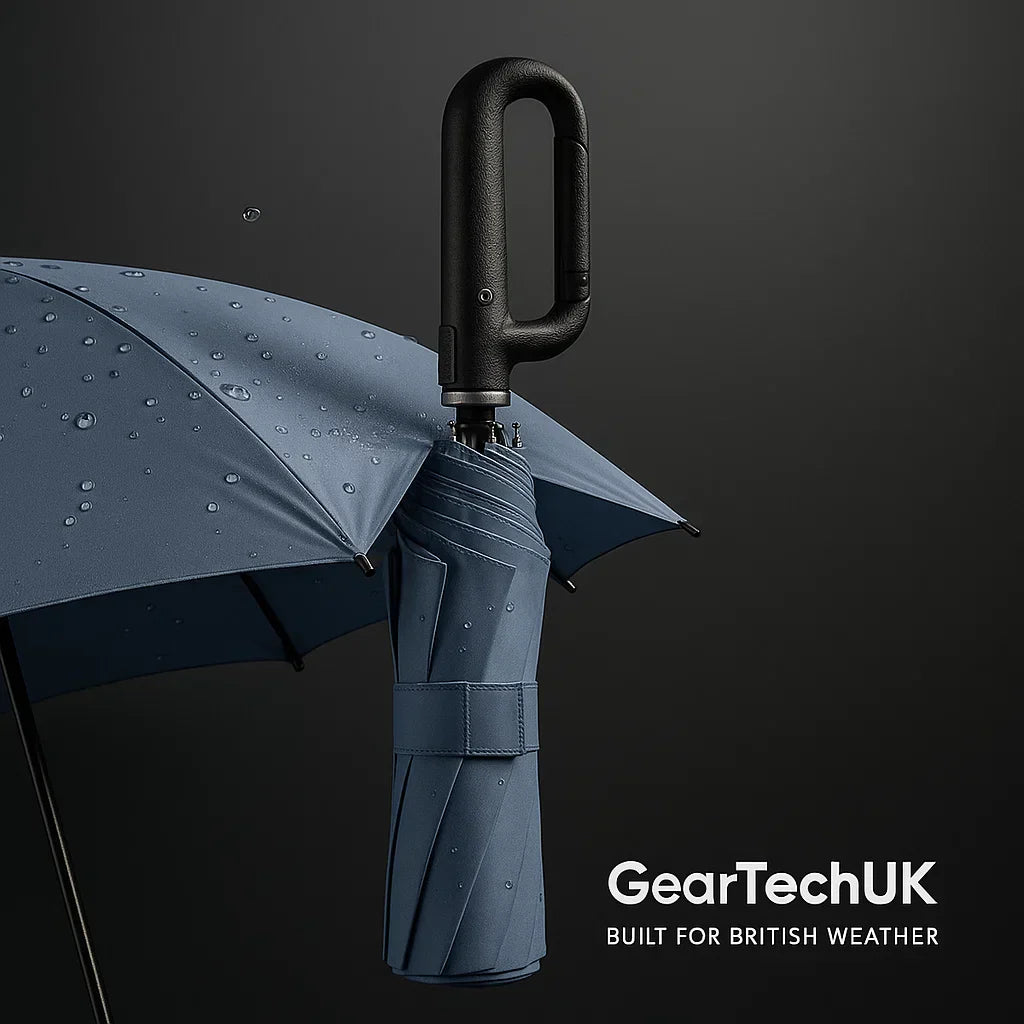 Junips | Wind-Resistant Automatic Folding Umbrella with Large Buckle Handle – Compact & Durable
