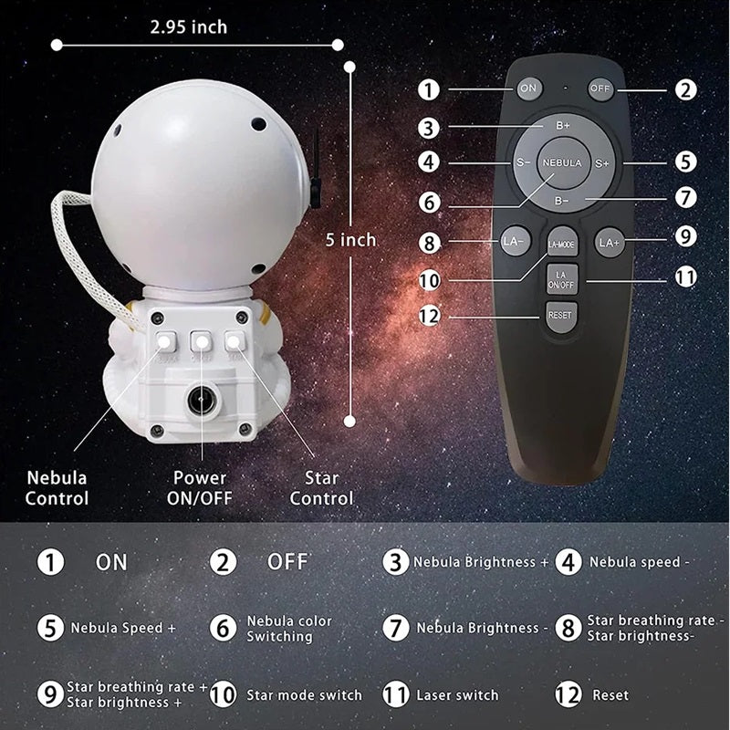 Junips | Astronaut Galaxy Projector LED Night Light