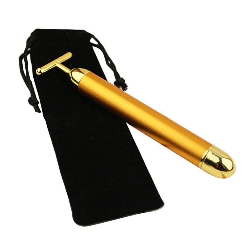 Junips | Energy 24K Gold T Beauty Bar Facial Roller Massager