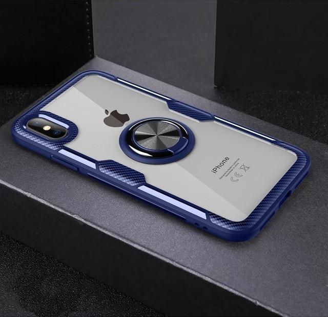 Junips | Magnetic Ring Carbon Fiber iPhone Case