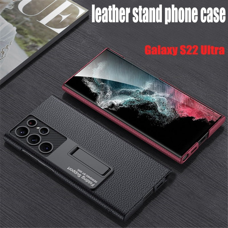 Junips | Luxurious, ultra-thin leather phone case, shockproof, for Samsung Galaxy 23