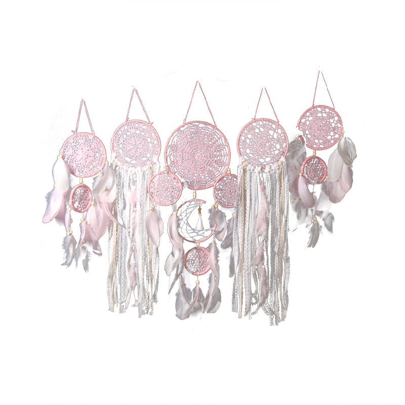 Junips | Dream catcher moon and stars hang over the bed (5 pieces)