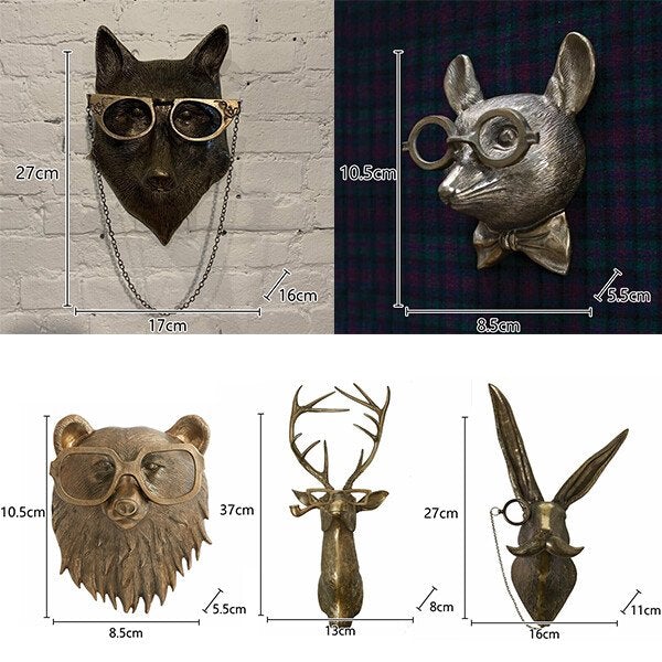Junips | Unique animal head wall decoration for home
