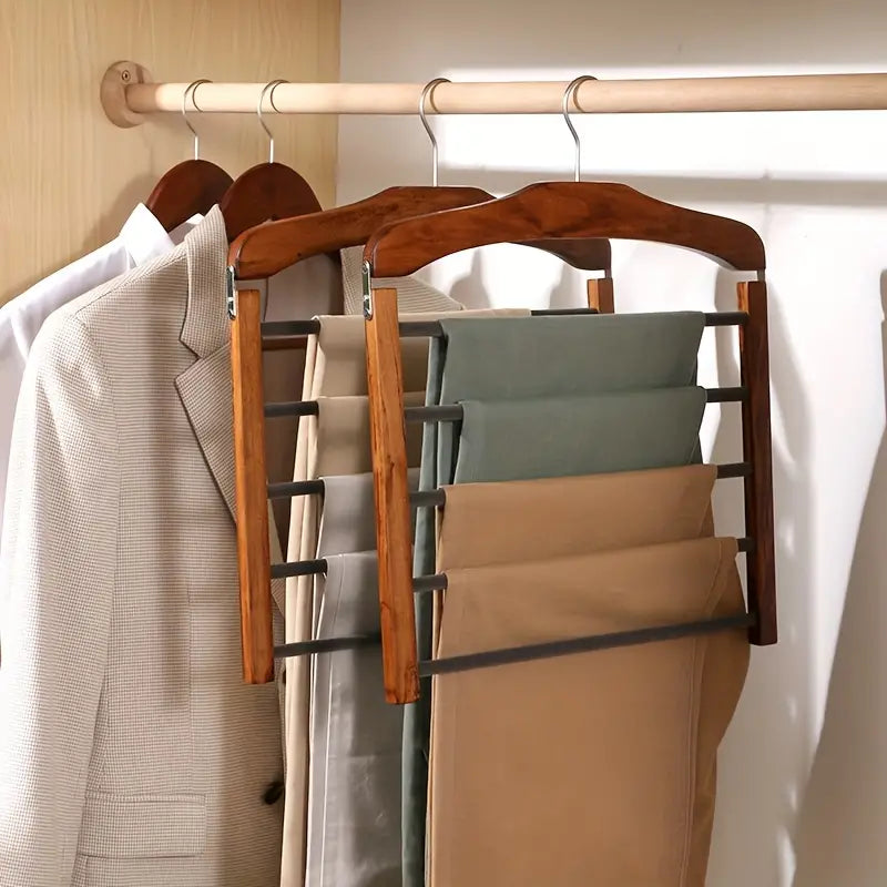 Junips | Space-saving wooden multi-pants hanger