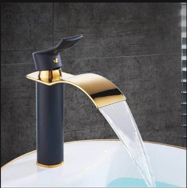 Junips | Vanity faucet waterfall faucet brass vanity faucet mixer tap