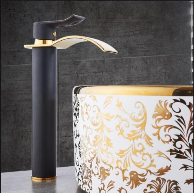 Junips | Vanity faucet waterfall faucet brass vanity faucet mixer tap