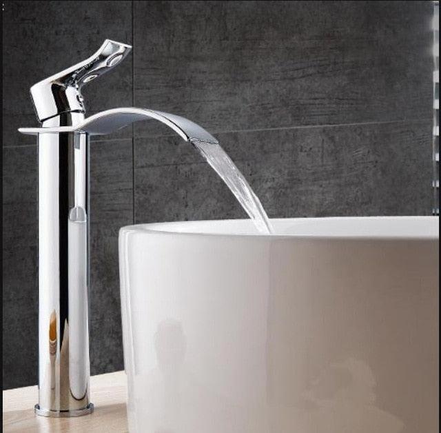 Junips | Vanity faucet waterfall faucet brass vanity faucet mixer tap