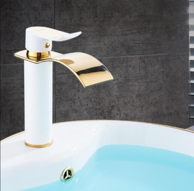Junips | Vanity faucet waterfall faucet brass vanity faucet mixer tap