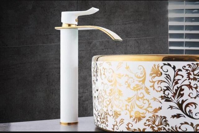 Junips | Vanity faucet waterfall faucet brass vanity faucet mixer tap