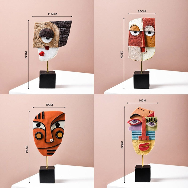 Junips | Abstract Pop Art Face Home Sculpture