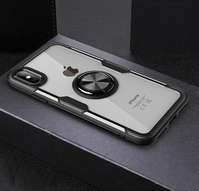 Junips | Magnetic Ring Carbon Fiber iPhone Case