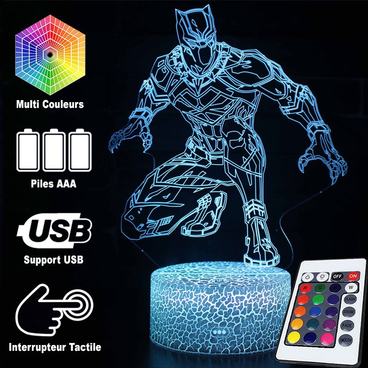 Junips | 3D Lamp Marvel Black Panther Stealth