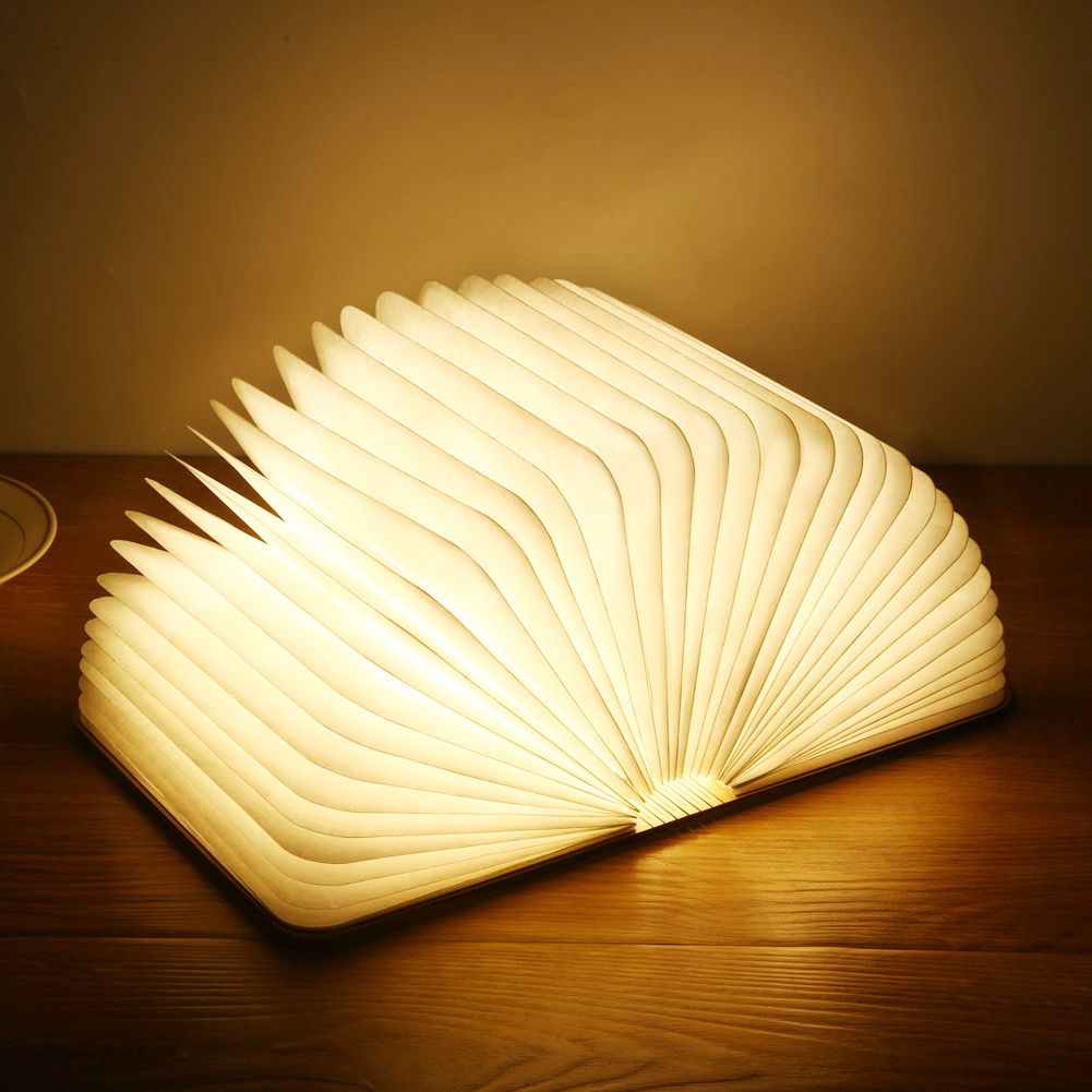 Junips | LED Folding Book Light – Unique and Quirky Gift Idea for Book Lovers, Perfect for Reading Nooks or Bedside Tables | Creative and Compact Night Light