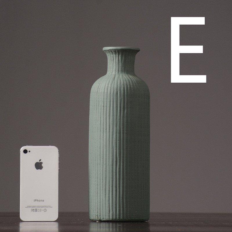 Junips | Brown Beige Gray Ceramic Flower Vase Pot │ Home Decoration Item