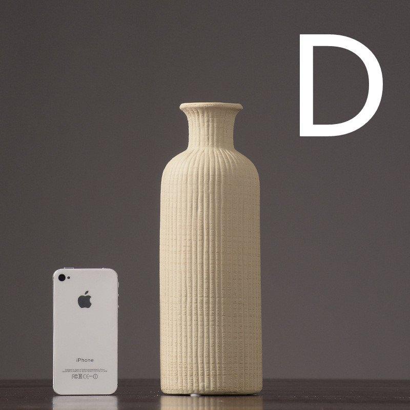 Junips | Brown Beige Gray Ceramic Flower Vase Pot │ Home Decoration Item