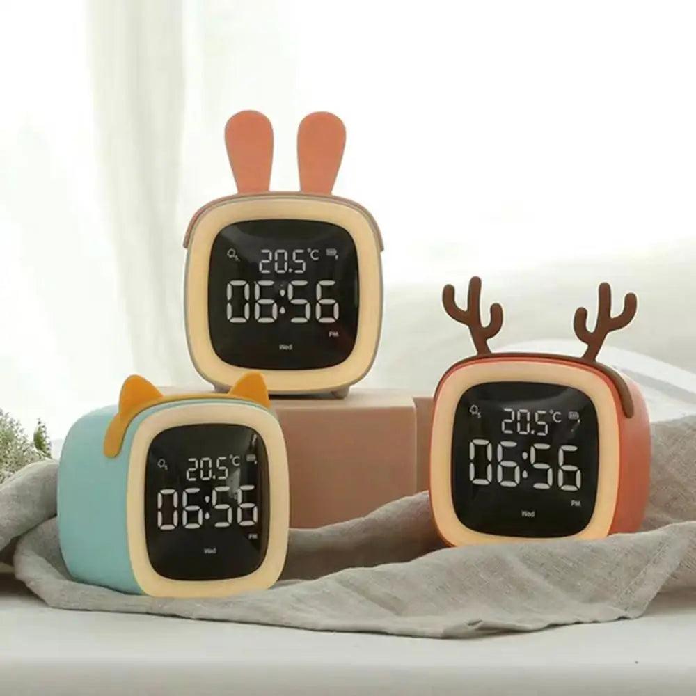 Junips | BunnyGlow - LED Alarm Clock – Night Light with Digital Display & Timer