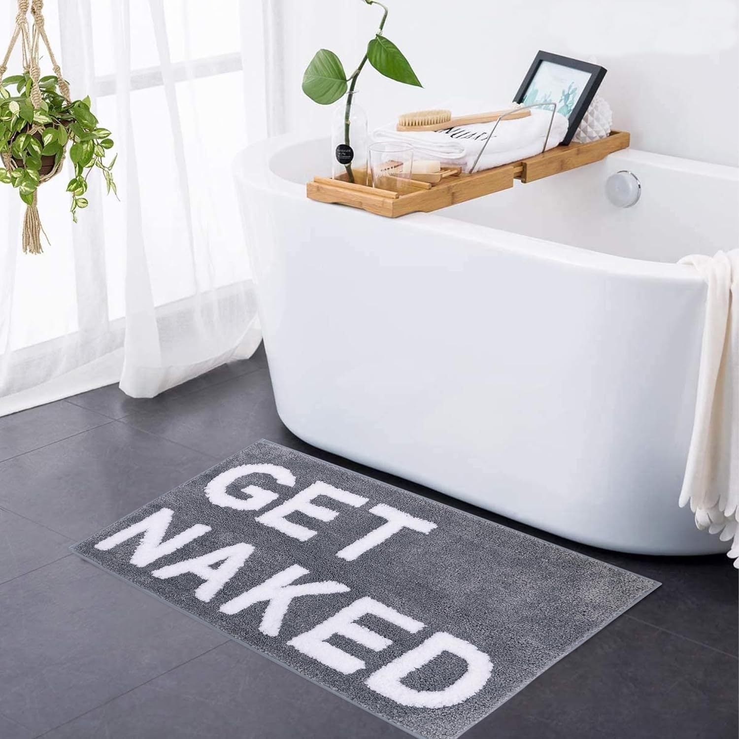 Junips | Get Naked Bath Mat – Soft tufted bathroom rug