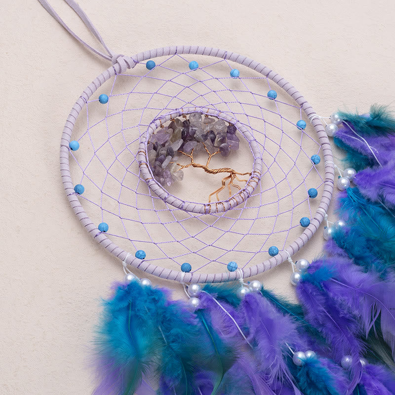 Junips | Frendorf Crystal Tree of Life Feather Glow Dreamcatcher