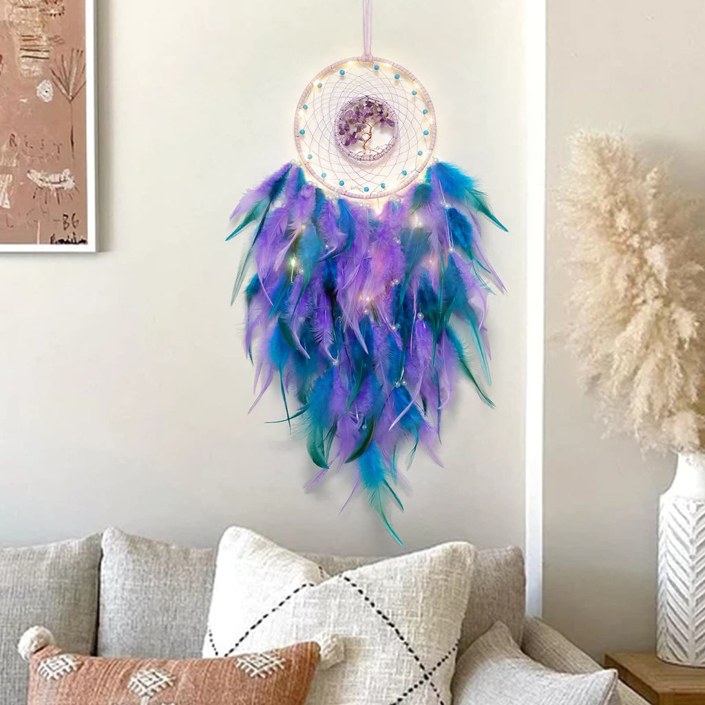 Junips | Frendorf Crystal Tree of Life Feather Glow Dreamcatcher