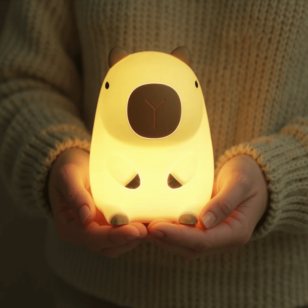 Junips | Capybara Night Light Adjustable Brightness Silicone