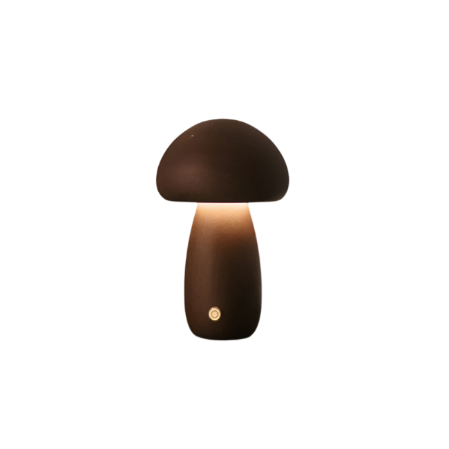 Junips | Table Lamp with Wooden Mushroom Design
