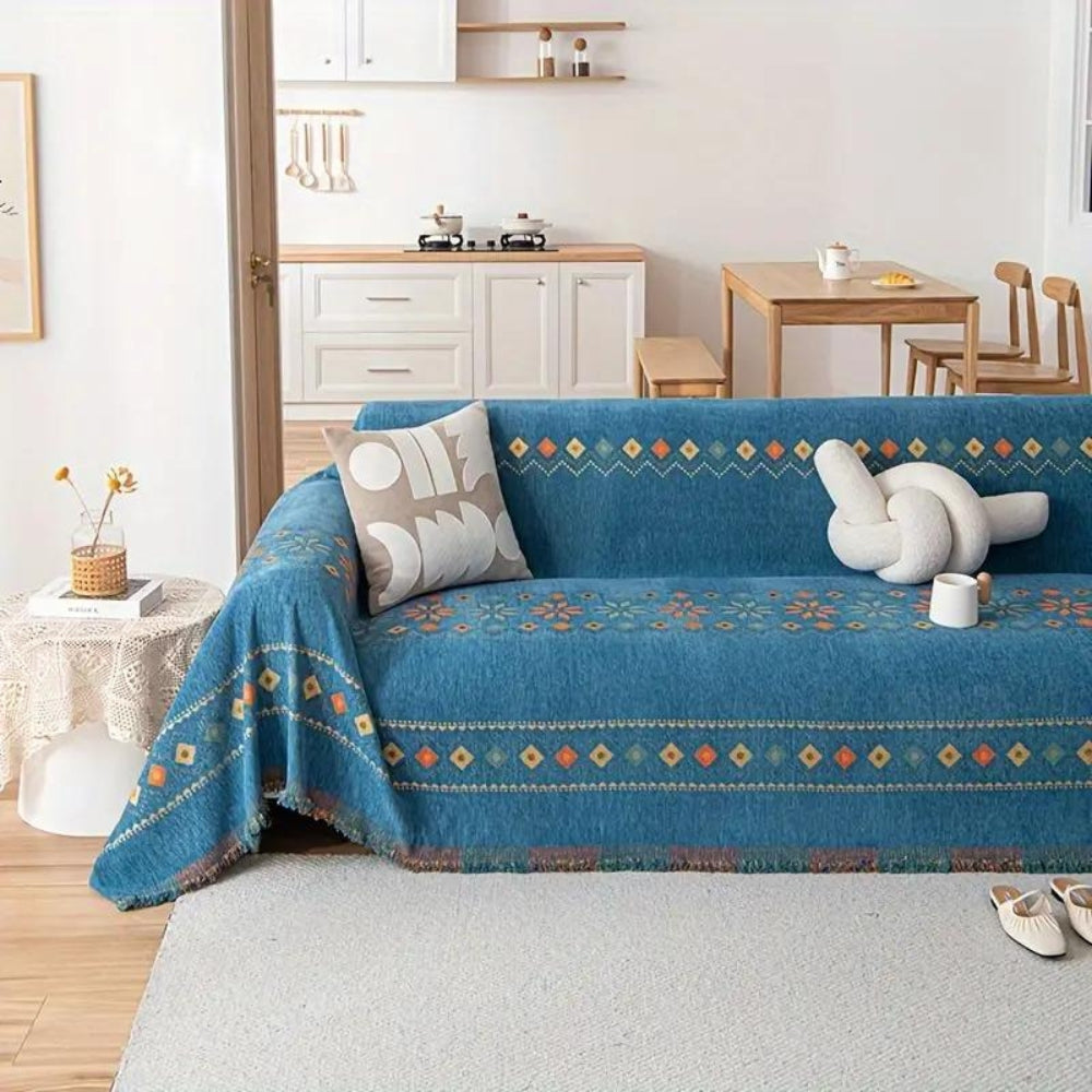 Junips | Bohemian Tassel Sofa Cover Cotton Blend