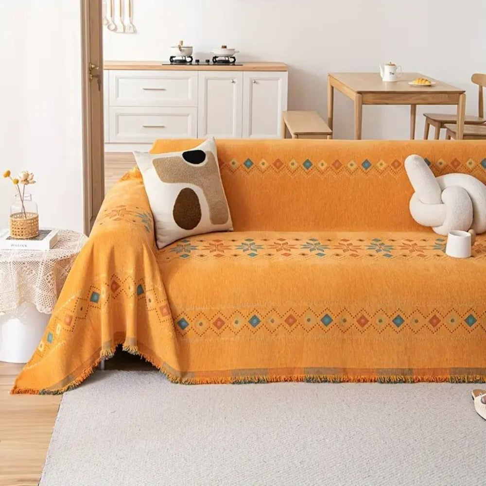 Junips | Bohemian Tassel Sofa Cover Cotton Blend